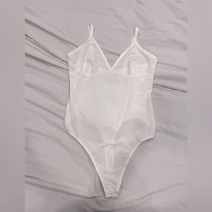 L SKIMS Sheer Bone Bodysuit